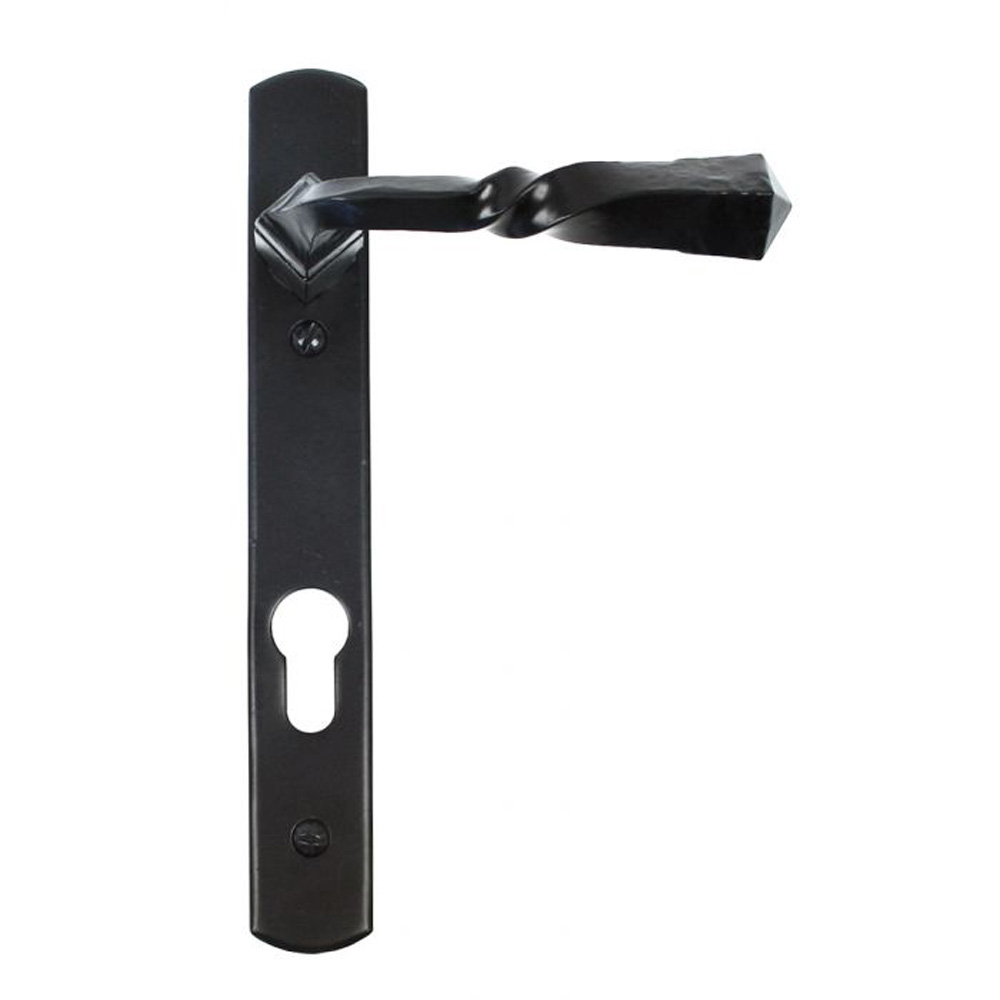 From the Anvil Narrow Lever Espag. Lock Set - Black - (Sold in Pairs)